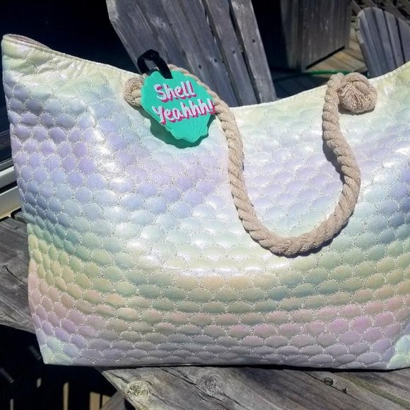 Handbags - Iridescent Mermaid Tote Bag